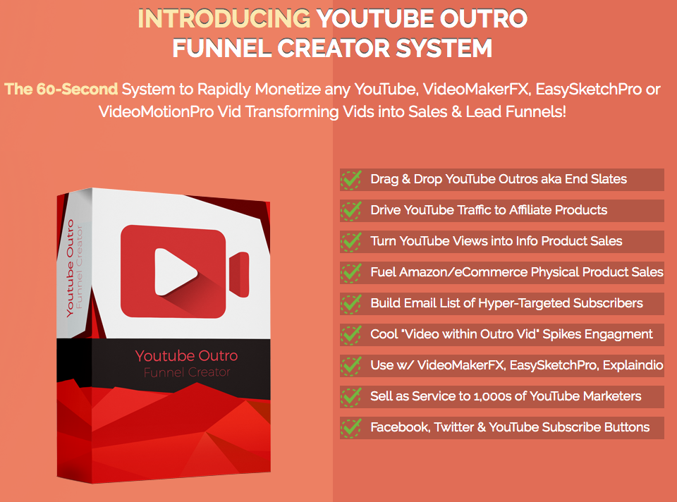 Youtube Outro Funnel Creator – OTO1 OTO2 – download