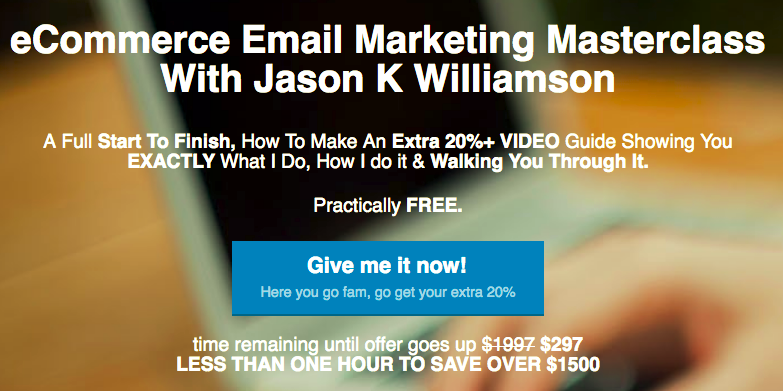 eCommerce Email Marketing Masterclass – Jason K Williamson download