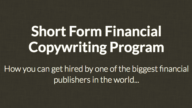 Short Form Financial Copywriting Program – Jake Hoffberg download