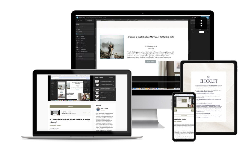 Davey and Krista – Design + Sell Showit Website Templates